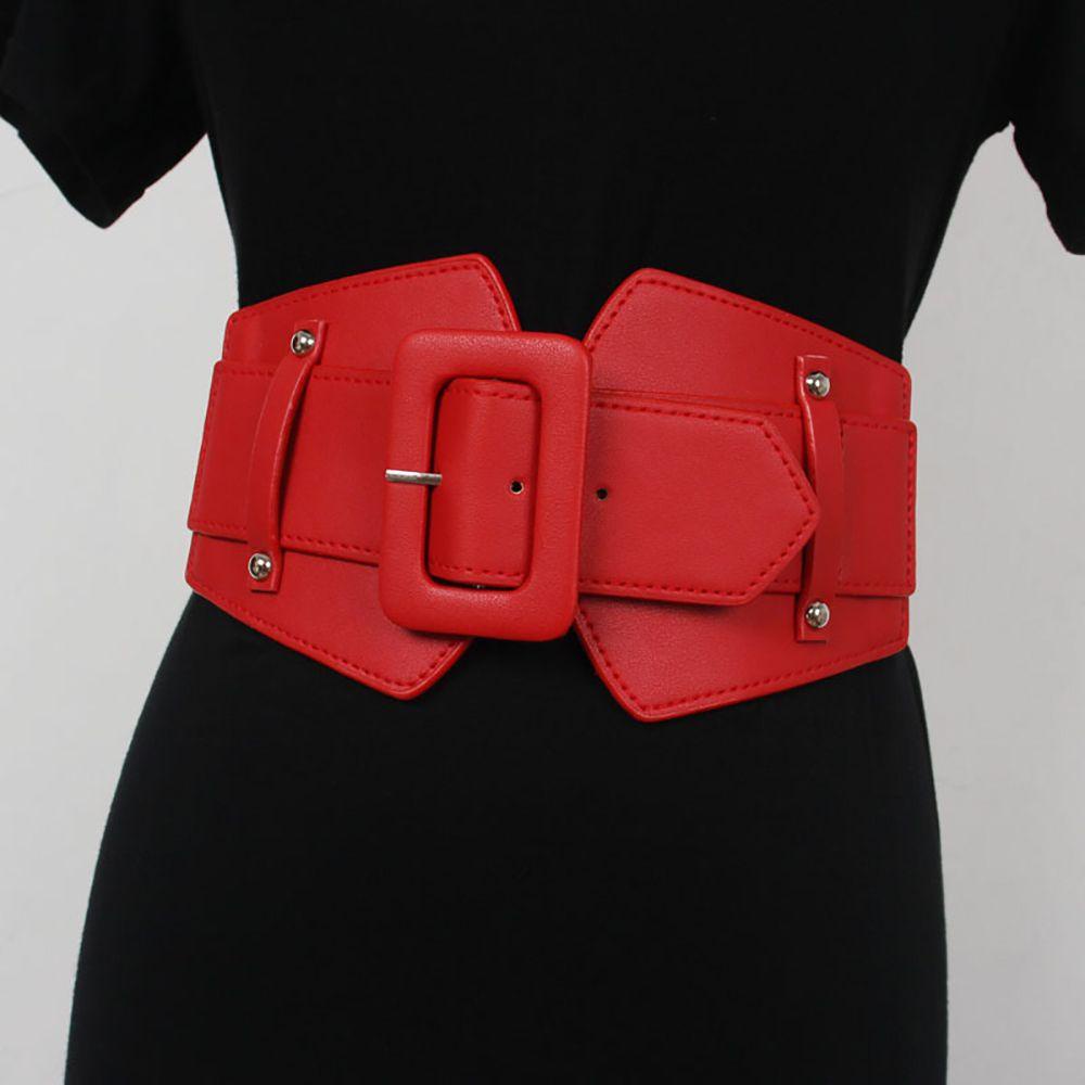 SOMEDAYZL Thắt Lưng Da PU Bản Rộng Phong Cách Hàn Quốc Sang Trọng Dành Cho Nữ