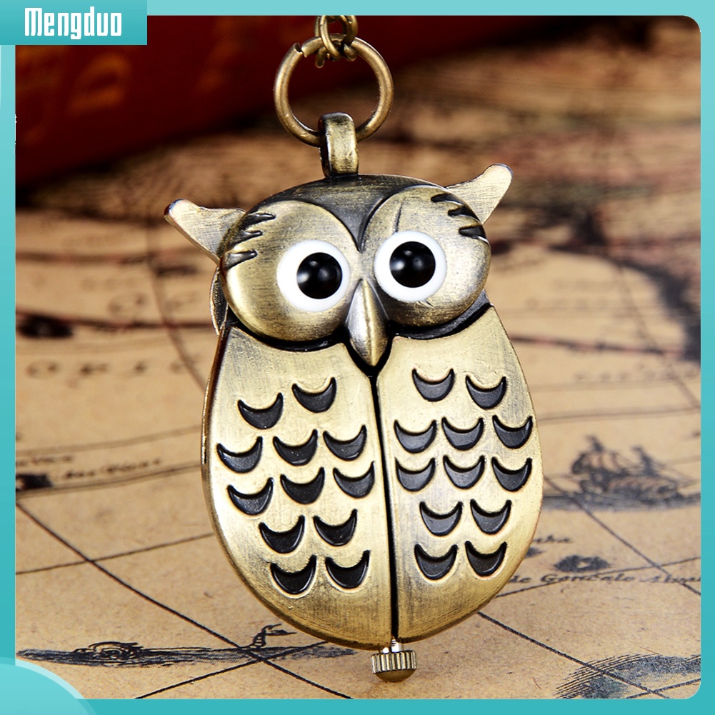 Đồng hồ bỏ túi thiết kế hình chim cú độc đáo