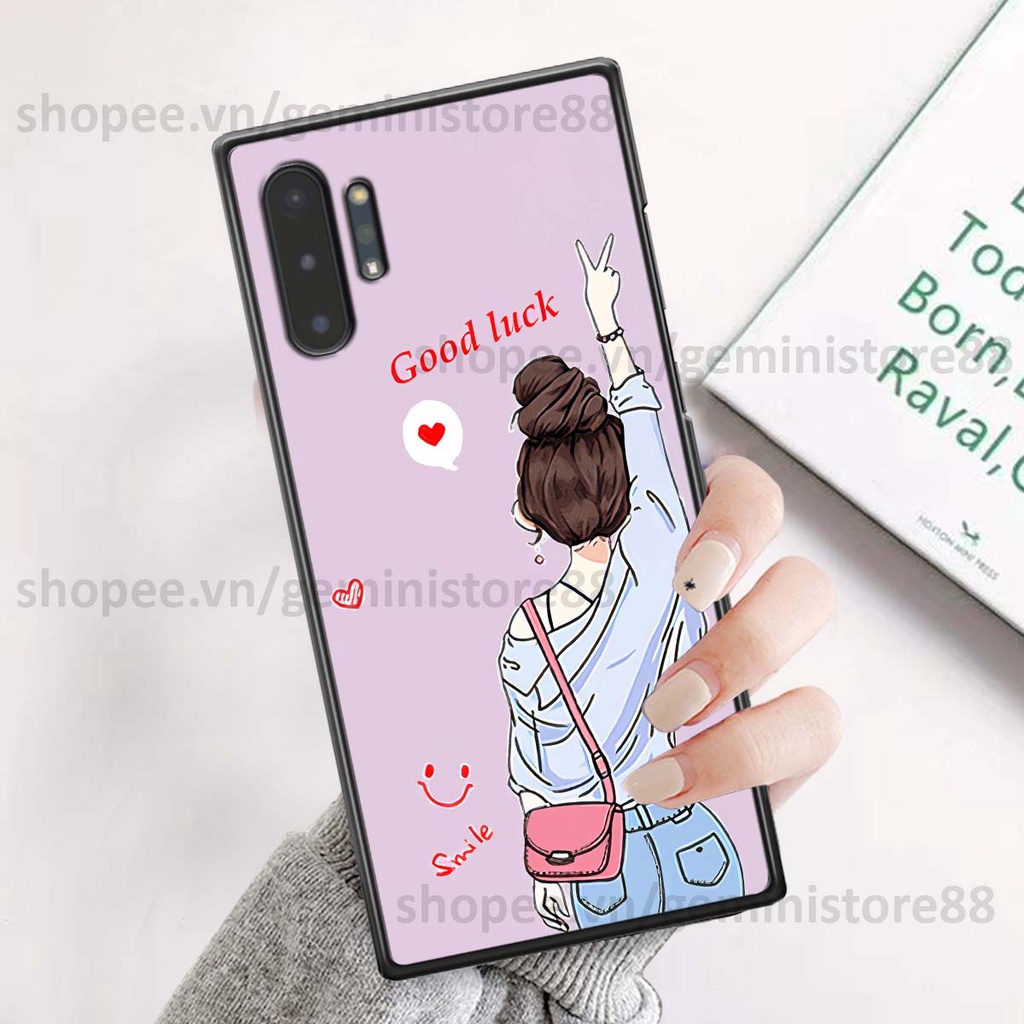 Ốp Samsung Note 10 / Note 10 Plus / Note 10+ in hình cô gái be happy trẻ trung cá tính năng động