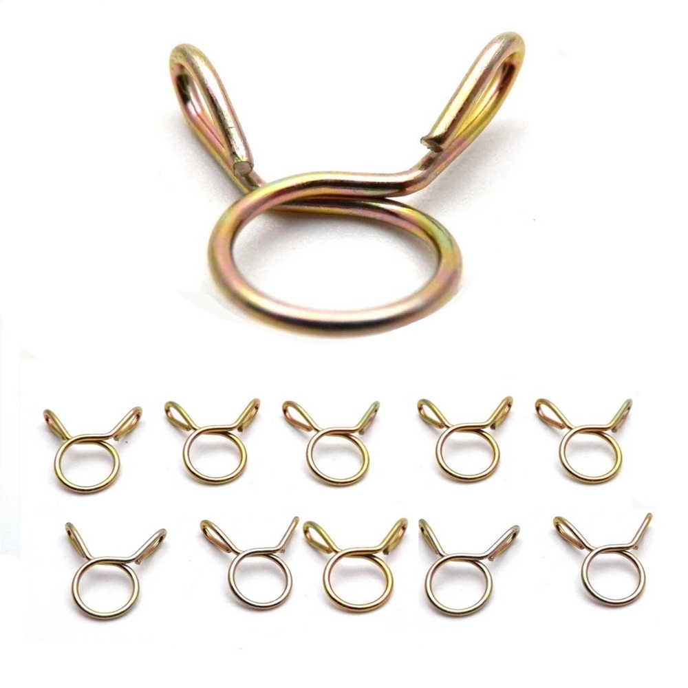 Kẹp lò xo cho ống nhiên liệu M5-M14 bằng kim loại mạ kẽm cho xe máy/xe hơi