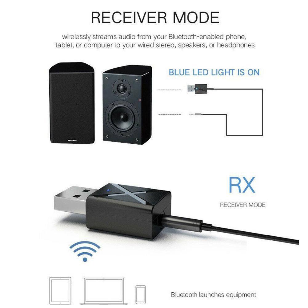 1Pc 5.0 Car Bluetooth Audio Receiver and Transmitter Usb Applicable Two-In-One Computer Tv C6J4