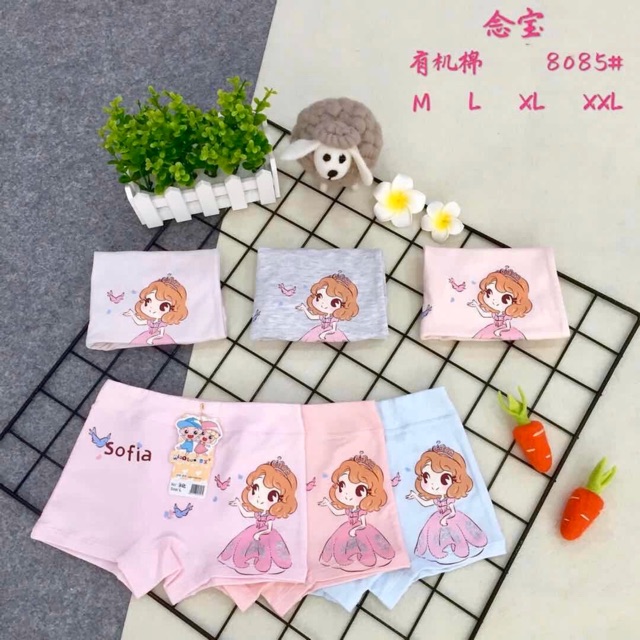 Set 10 quần chip đùi/Quần đùi bé gái Quảng Châu cao cấp vải cotton siêu mát, dễ thương