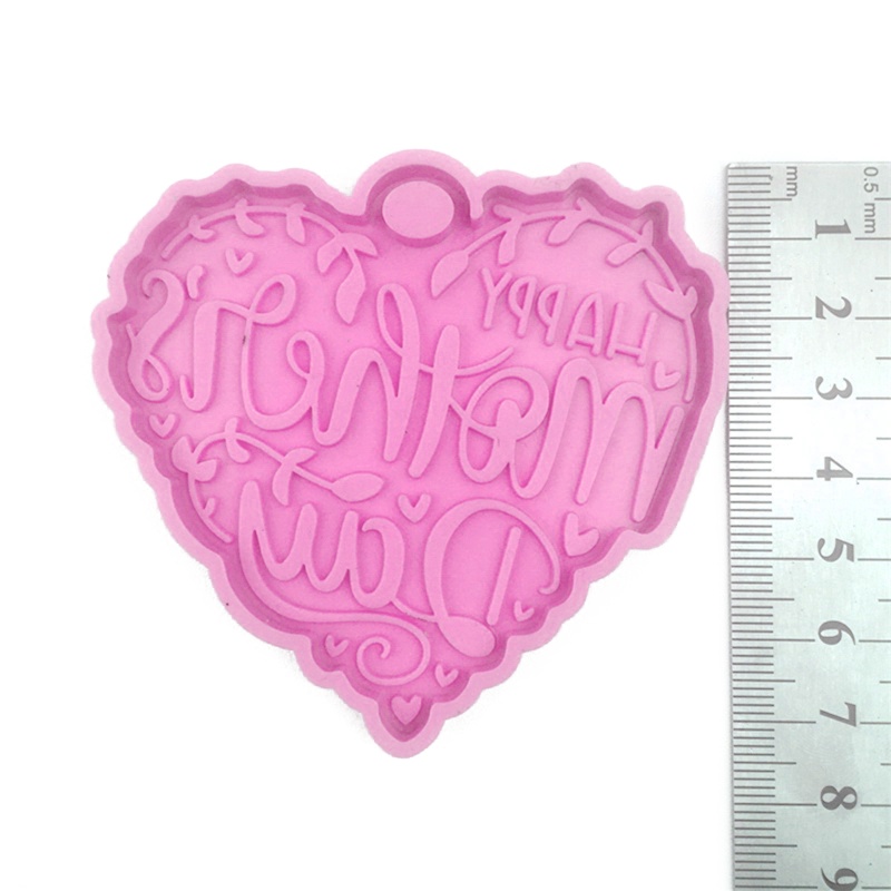 Khuôn Làm Móc Khóa Hình Chữ Happy Mother 'S Day Bằng Nhựa Epoxy UV Lấp Lánh DIY