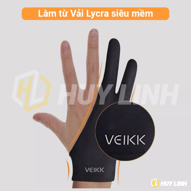 Găng tay cho bảng vẽ đồ họa cảm ứng Veikk GL08 - Vải mềm chống mồ hôi chống chạm màn hình
