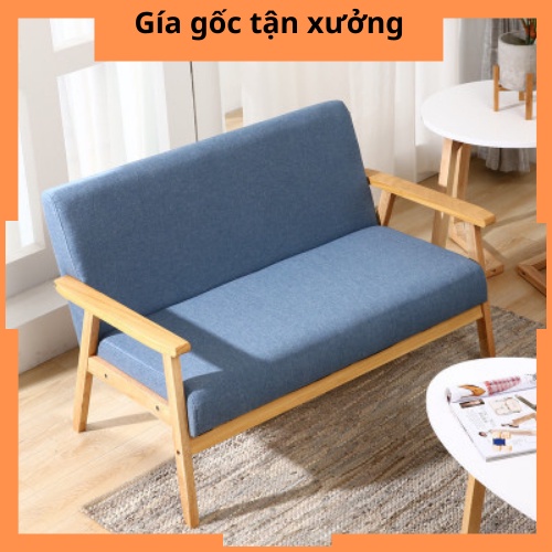 ⚡HÀNG HOT⚡ Ghế sofa gỗ cao cấp hiện đại, Ghế đôi sofa 115cm tiện ích sang trọng GSF001