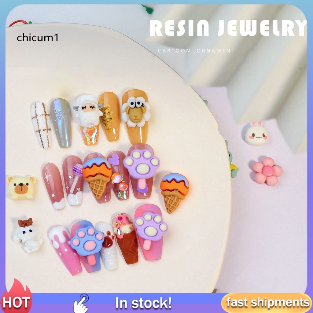 Phụ Kiện Trang Trí Móng Tay Họa Tiết Hoạt Hình Dễ Thương DIY