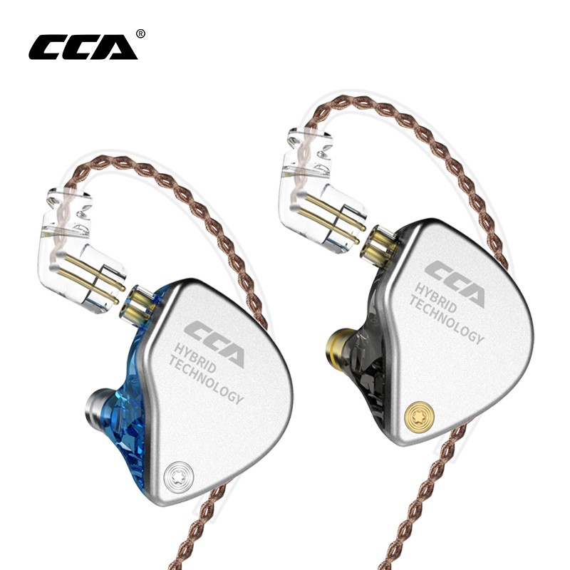 Tai nghe giám sát/chơi thể thao âm bass hifi công nghệ kết hợp khử tiếng ồn bằng kim loại CCA CA4 1DD+1BA ZAX