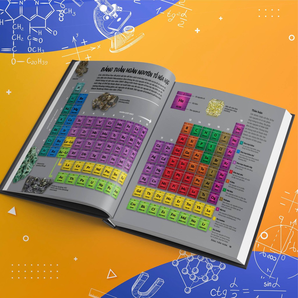 Sách Bách Khoa Toàn Thư bằng khoa học và Không Gian, Đá Quý Khoáng Sản, Bảng Tuần Hoàn Hóa Học