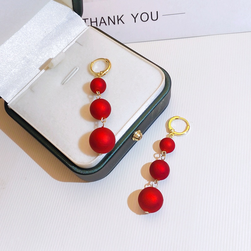 Đôi bông tai đính ngọc trai giả màu trắng phong cách cổ điển cho nữ