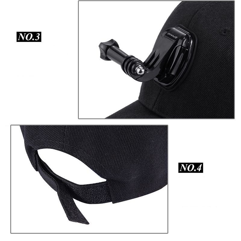 Mũ lưỡi trai có đế gắn camera hành trình Go Pro Hero 5 4