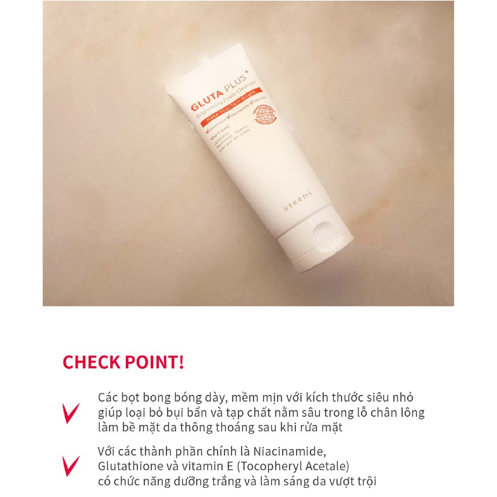 Sữa Rửa Mặt USEEMI Tạo Bọt Làm Trắng Da Dung Tích 150ml | BigBuy360 - bigbuy360.vn