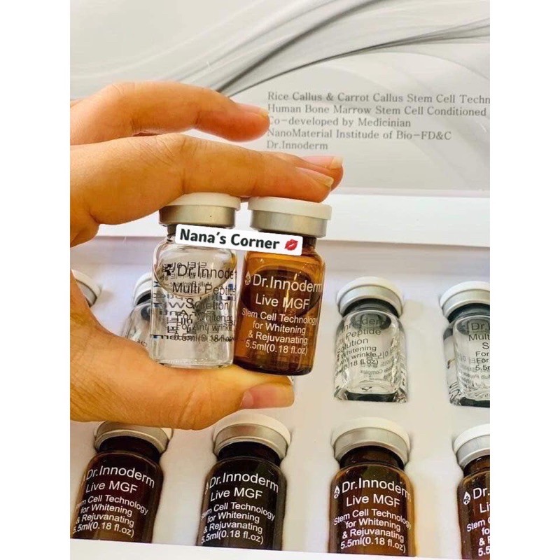 Tế Bào Gốc Dr. Innoderm Live MGF Nâu & Multi Whitening