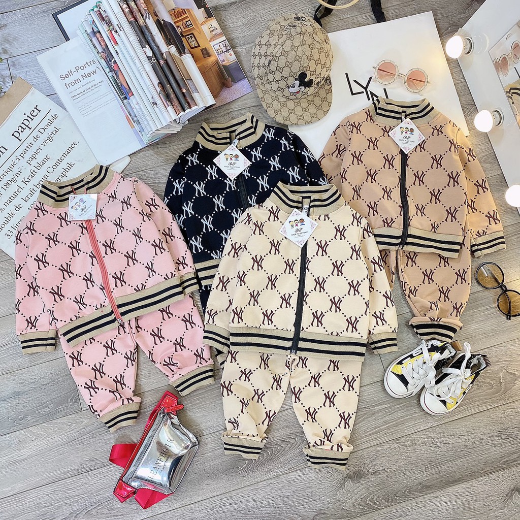 ❣️❣️ BỘ thể thao Da cá NY khoá kéo cho bé❣️❣️ (8-18kg)