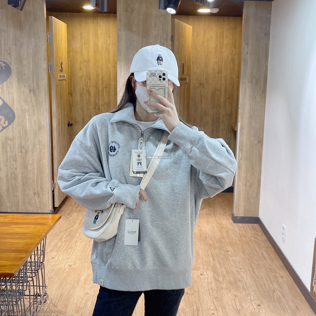 Hàng Có Sẵn❤️Túi Đeo Chéo Vải Canvas Mini Thêu Hình Nửa Mặt Gấu Phong Cách Hàn Quốc Mới 2022🇰🇷