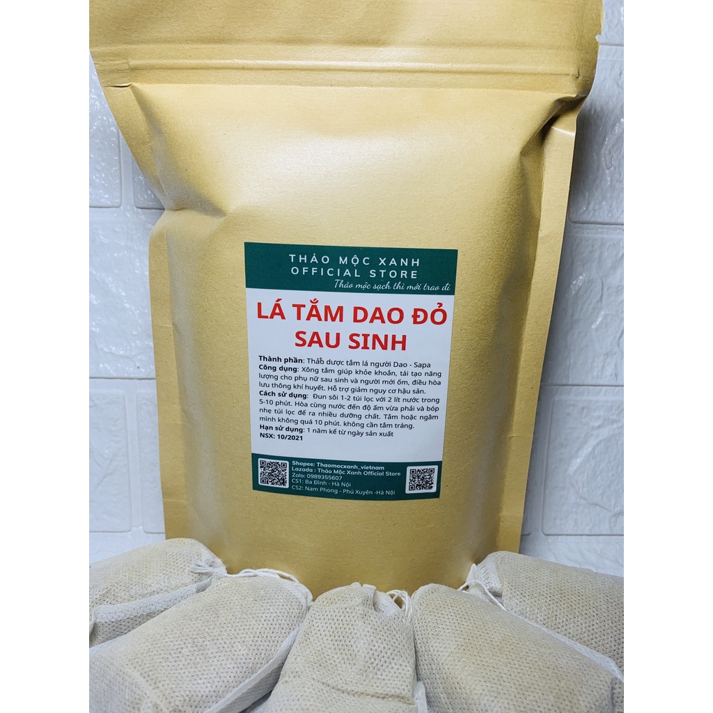 Lá Tắm DAO ĐỎ Sau Sinh  nhanh phục hồi sức khỏe  - Thảo Mộc Xanh Official Store