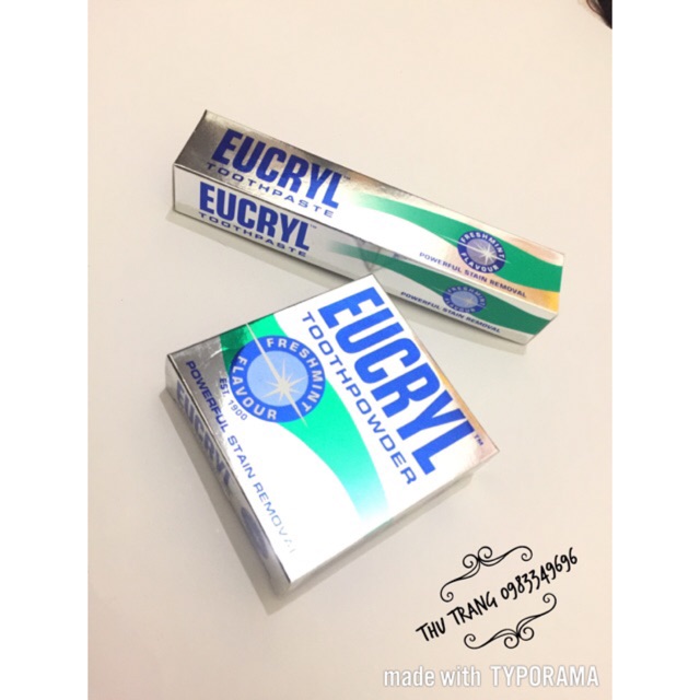 Kem đánh trắng răng Eucryl Toothpaste