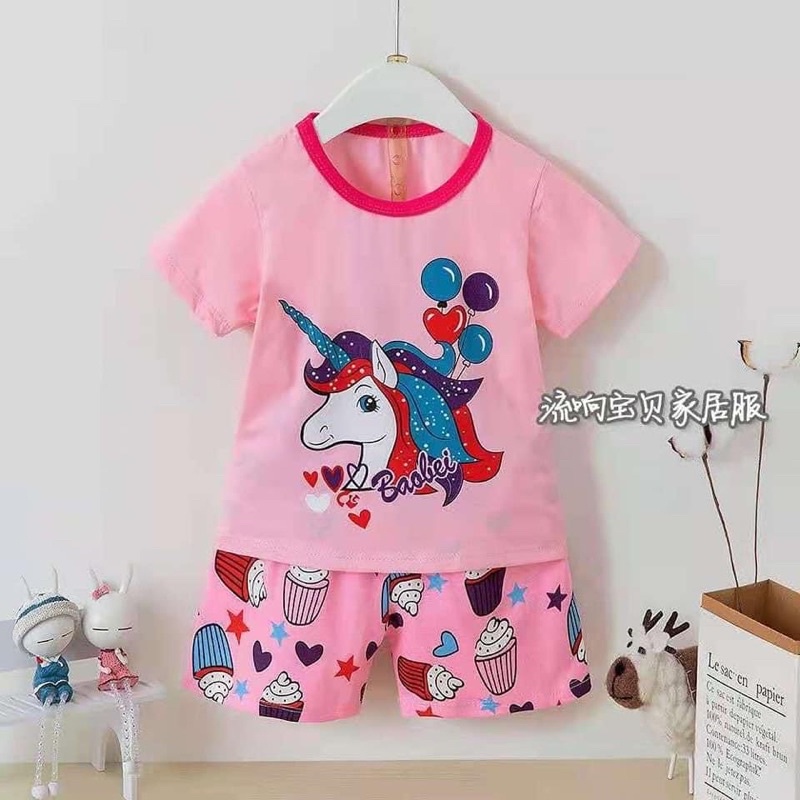 [SALE LỖ] Xuất hàn bé gái 8-15kg - Đồ bộ cho bé gái cotton Quảng Châu cao cấp