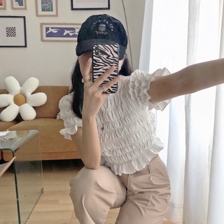 Janet studio • nhún thun tay ngắn