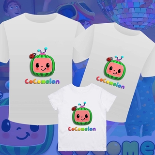 Áo thun gia đình Cocomelon in hoạt hình dễ thương Cocomelon Mẹ Bố và Trẻ em Áo Tee