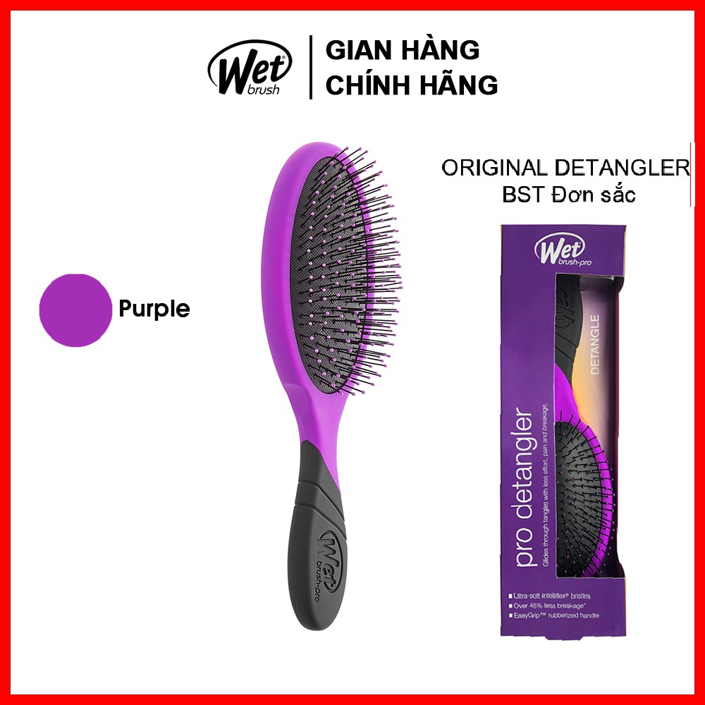 [Mã FMCGMALL -8% đơn 250K] [CHÍNH HÃNG] Lược gỡ rối WET BRUSH dòng truyền thống đơn sắc