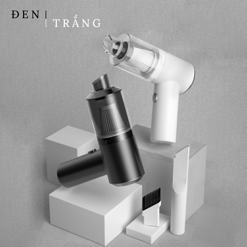 Máy hút bụi cầm tay mini không dây- Máy hút bụi xe hơi, giường nệm, sofa không dây đa năng lực hút siêu mạnh 6000Pa