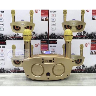 Loa karaoke blutooth kèm 2 mic Sd306
