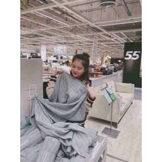 Combo 2 chăn kẻ ikea