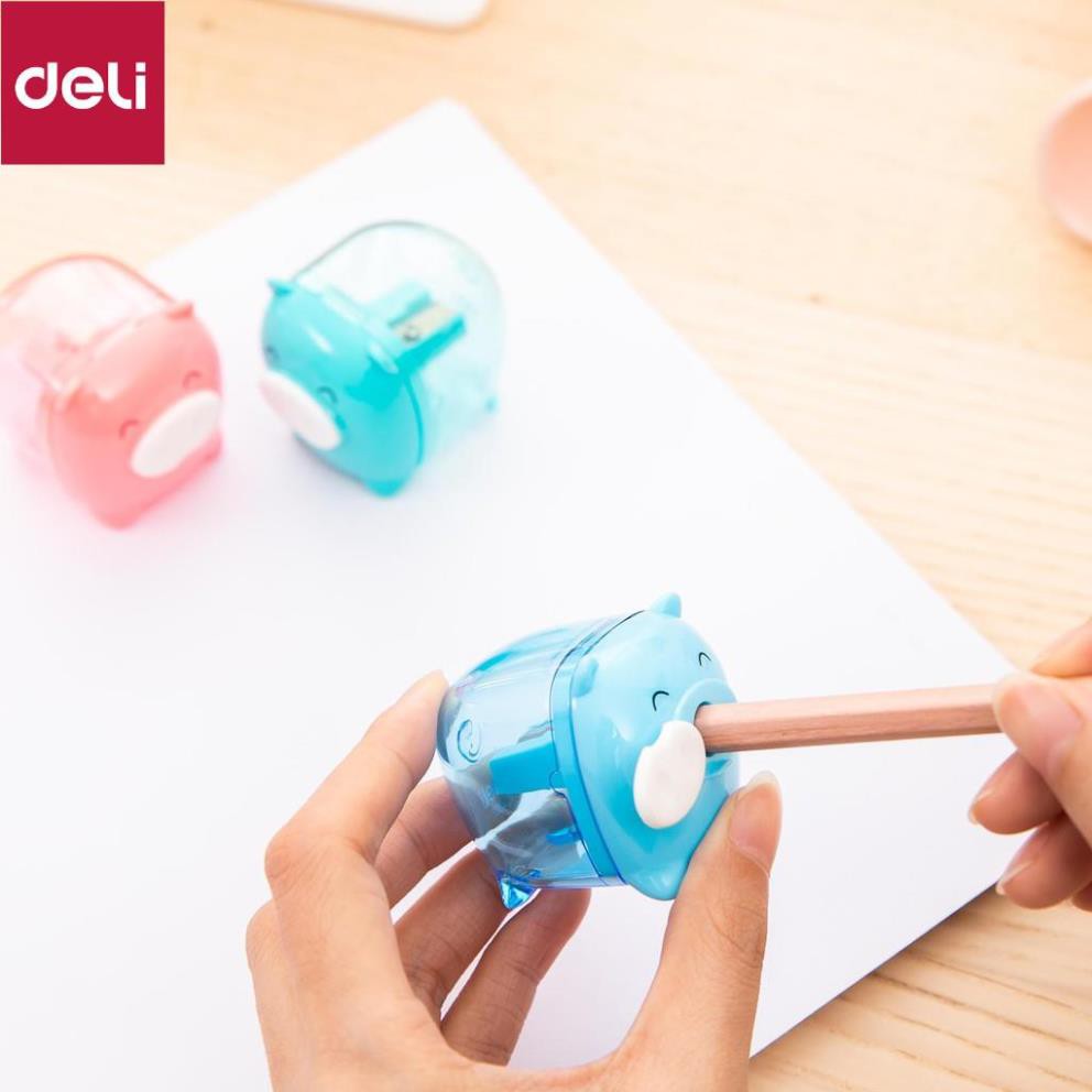 Gọt bút chì Deli - Hồng/ Xanh dương/ Xanh lá - 2 cái - E0557 [Deli]