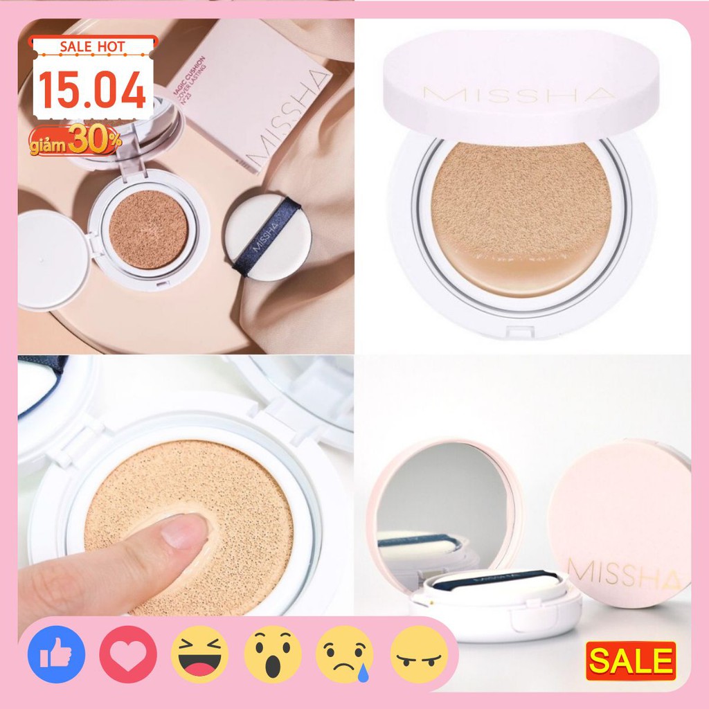 Phấn Nước Kiềm Dầu MISSHA Magic Cushion Cover Lasting SPF50+/PA+++ 15g (có Bill)