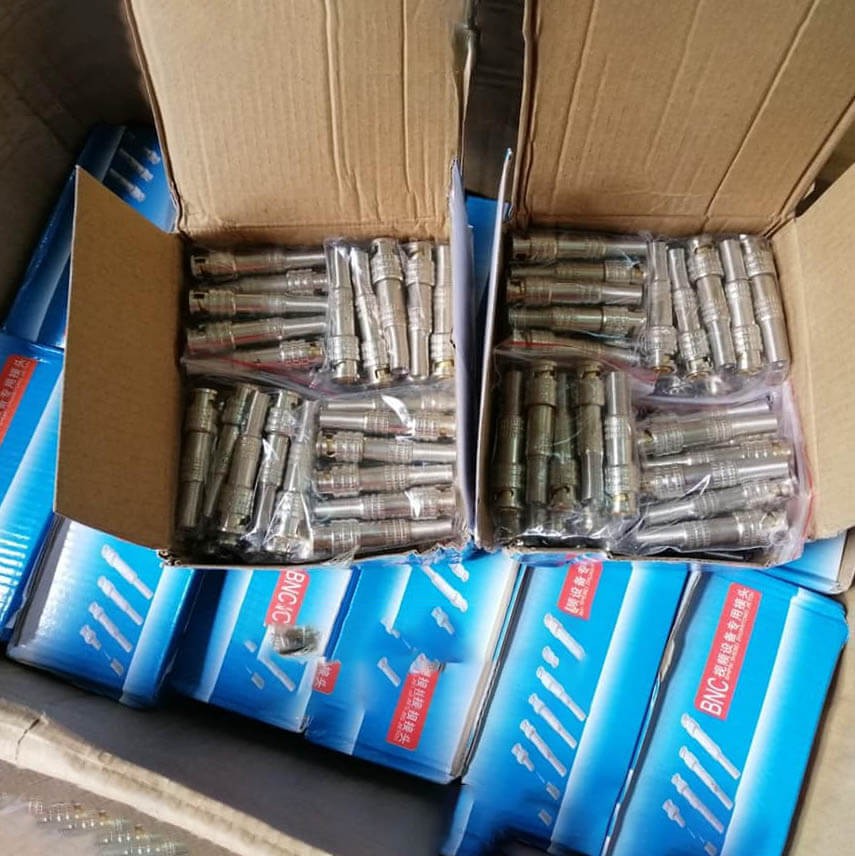 Jack BNC lò xo lõi đồng chống chờn vít màu vàng nhạt | BigBuy360 - bigbuy360.vn