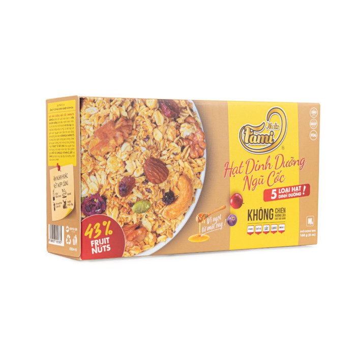 HẠT DINH DƯỠNG NGŨ CỐC GRANOLA FAMINUTS - Hộp Giấy 168g - Ngũ Cốc Giảm Cân