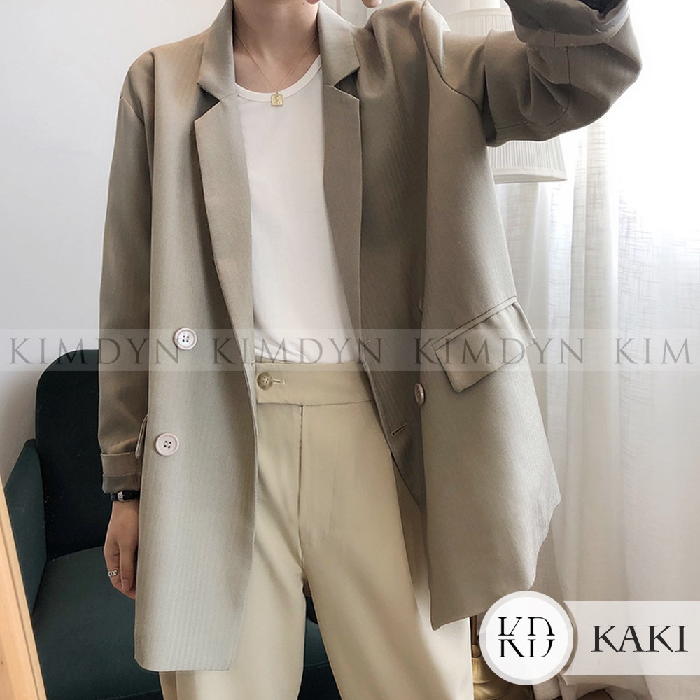 Áo blazer nữ form rộng cá tính 2 lớp KimDyn