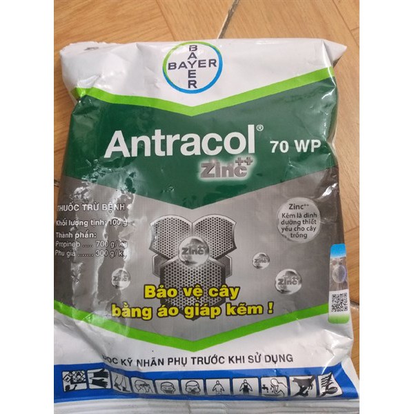 Antracol 70wp 40gr_Thuốc trừ bệnh thối rễ, nấm cây trồng, bổ sung kẽm Zinc giúp cây hồi phục nhanh, phát triển xanh tốt