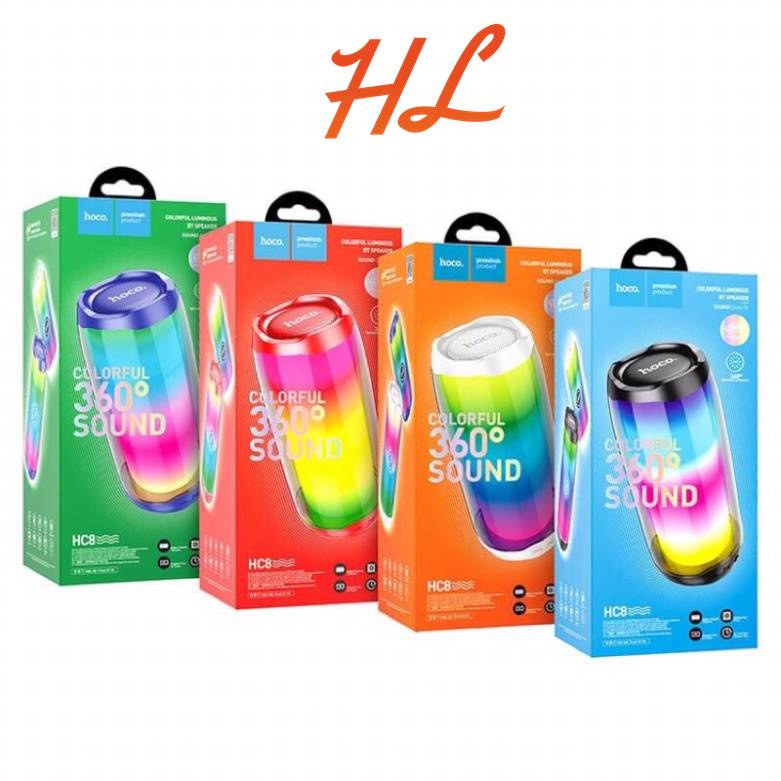 Loa Bluetooth Hoco HC8 Siêu Chất, Âm Thanh Tuyệt Đỉnh, Đèn LED Đổi Màu Cực Chất -  Chính Hãng BH 12 Tháng - Hưng Long PC