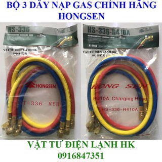 Bộ 3 dây nạp gas Hongsen HS-336 cho gas R22 và R410A ( chọn hàng đúng theo phân loại)