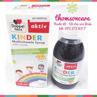 Siro Giúp Bé Ăn Ngon - Aktiv Kinder Multivitamin Syrup With L-Lysine - Chai 150ml
