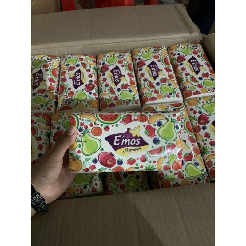 Giấy rút lụa emos hoa quả 230 tờ và 250 tờ