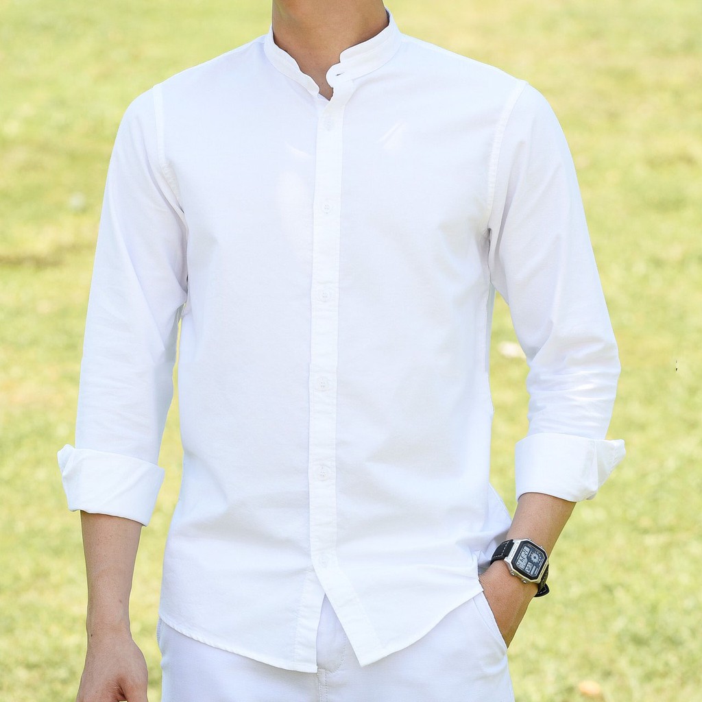 Áo sơ mi cổ tàu không nhăn, thoáng mát, thấm hút mồ hôi Phong Cách Trẻ Trung  Hàn Quốc | BigBuy360 - bigbuy360.vn