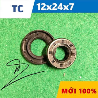Phớt chặn dầu tc 12x24x7 ( phớt dầu / chắn dầu / lò xo / phớt ben / oil seal tc 12*24*7)