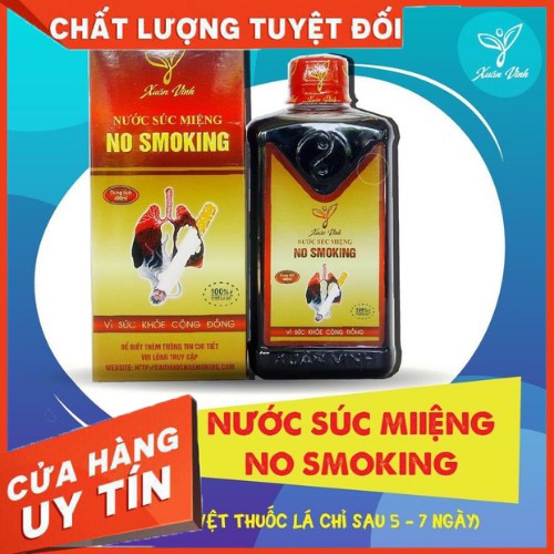 (Giá Sốc) NƯỚC SÚC MIỆNG CAI THUỐC LÁ NO SMOKING XUÂN VINH - HÀNG CHÍNH HÃNG