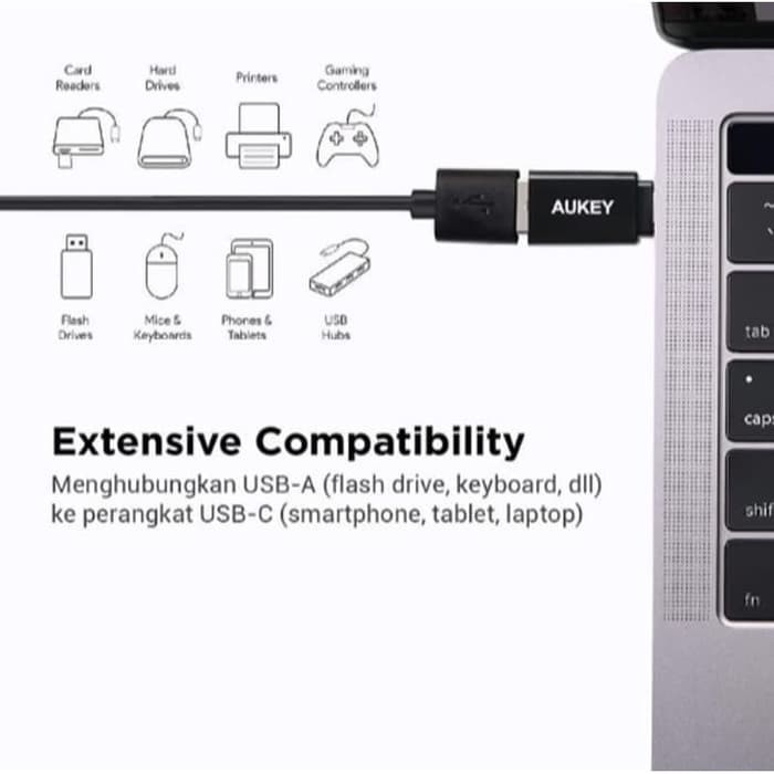 Bộ Chuyển Đổi Aukey Cb-a1 - Usb 3.0 Sang Type-c Cho Thiết Bị Di Động Usb-c 24 Tháng