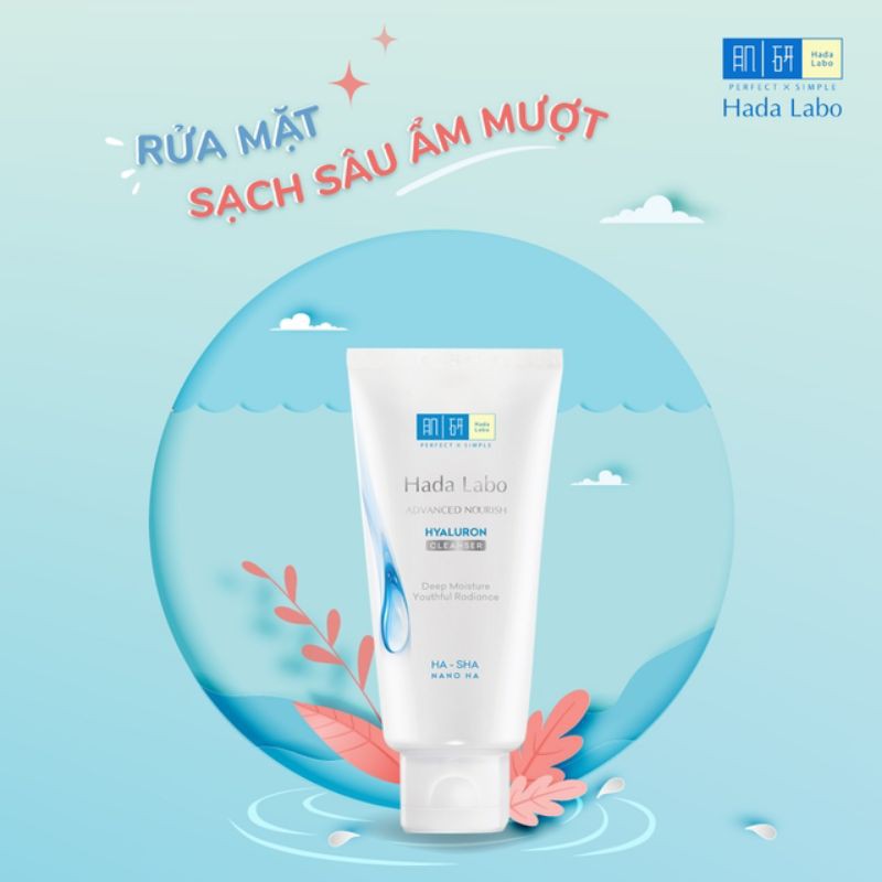 (Mẫu mới) Sữa rửa mặt dưỡng ẩm tối ưu Hada Labo Advanced Nourish Cleanser 80g | BigBuy360 - bigbuy360.vn