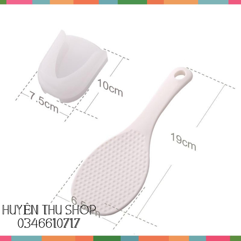 Set 2 muôi xới cơm có gai chống dính