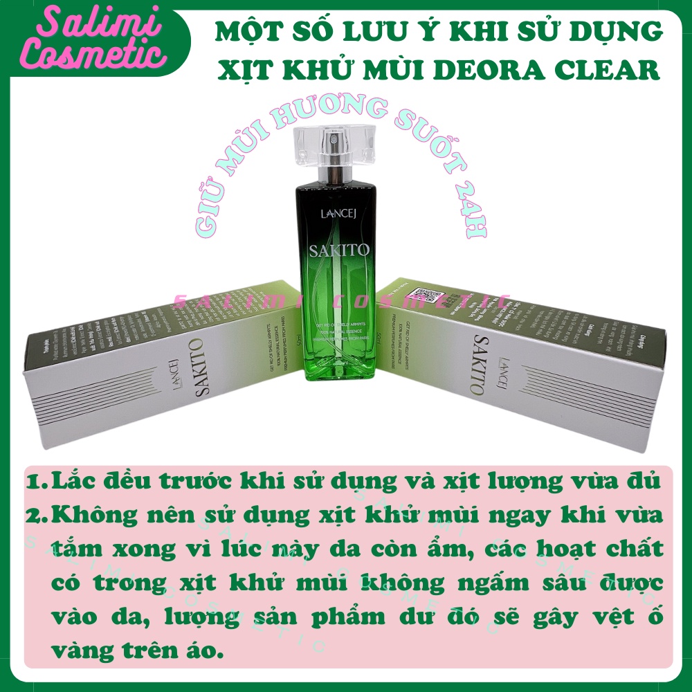 COMBO 3 Lọ Xịt Khử Mùi Hôi Nách SAKITO 50 ml - Khử Mùi Hôi Nách, Hôi Chân, Thâm Nách, Ra Mồ Hôi Nách - HÀNG CHÍNH HÃNG