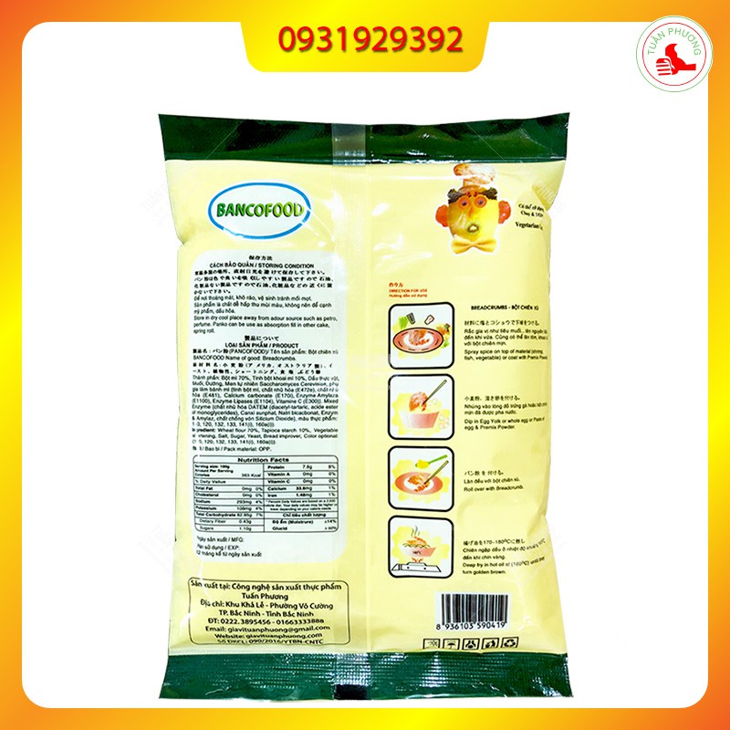 Bột Chiên Xù vàng chanh Bancofood 100g ( Gói )