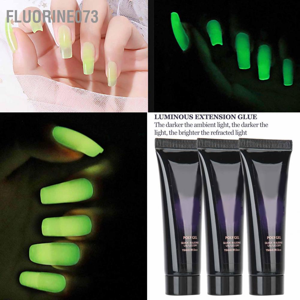 [Hàng mới về] 3 Tuýp gel nối móng sáng di động nhanh chóng cho nghệ thuật móng tay tự làm