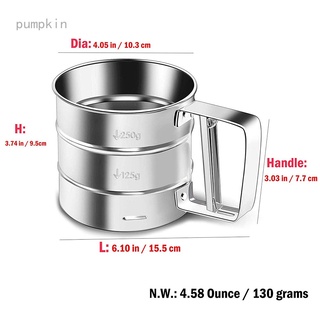 Pumpkin Cốc Rây Bột Inox