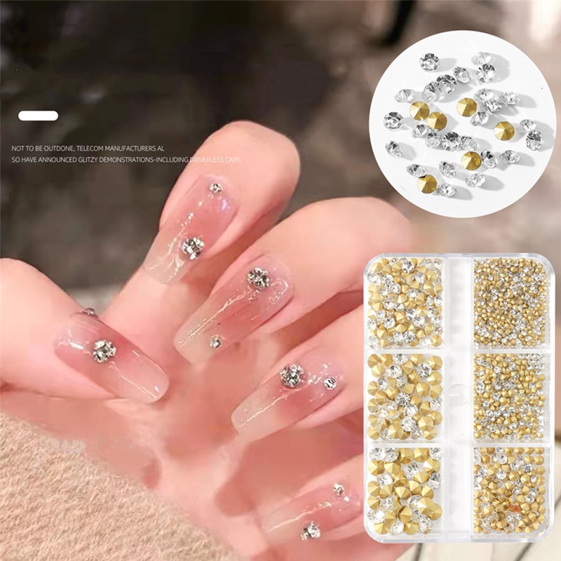 Hạt Đá Tròn Đính Trang Trí Móng Tay Nghệ Thuật DIY