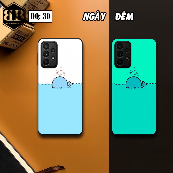 Ốp lưng kính Dạ Quang Samsung Galaxy A23 phát sáng trong đêm siêu cute