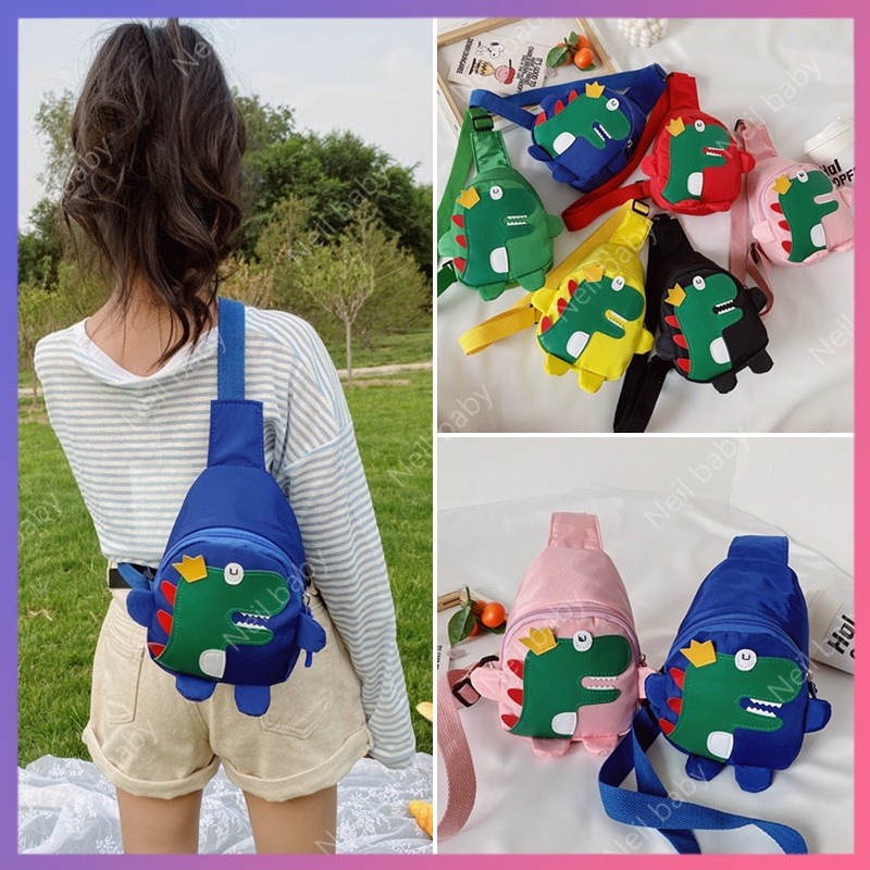【Neil Baby】túi Đeo Ba Lô Nylon Hình Khủng Long Cho Bé | Túi Dino Dễ Thương Cho Trẻ Em | Trẻ Em Mầm Non &amp; Túi Mẫu Giáo